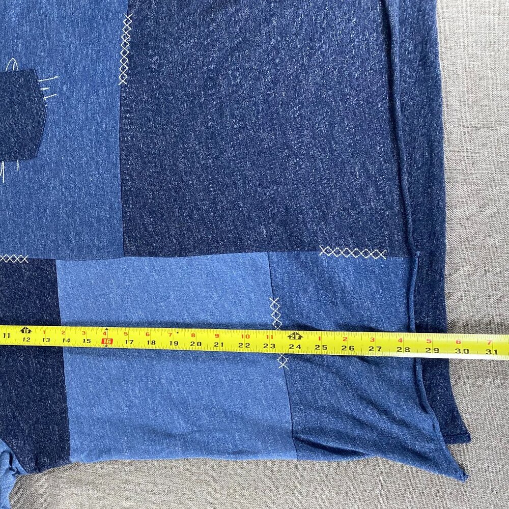 American Rag Shortsleeve Shirt Top Men's XL Blue Patchwork Casual - Picture 8 of 8
